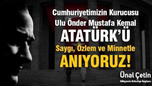 Gökçeada Belediye Başkanı Ünal Çetin'den 10 Kasım mesajı