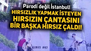 İstanbul Beyoğlu'nda hırsızlık yapmak isteyen hırsızın çantasını bir başka hırsız çaldı!