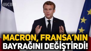 Macron, Fransa bayrağının rengini değiştirdi!