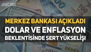 Merkez Bankası açıkladı: Dolar ve enflasyon beklentisinde sert yükseliş!