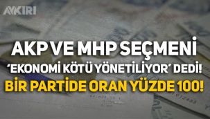 Metropoll anketi: AKP ve MHP seçmeni 'ekonomi kötü yönetiliyor' dedi!