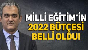 Milli Eğitim Bakanlığı’nın 2022 bütçesi belli oldu