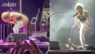 Şarkıcı Sophia Urista, konserde seyircinin üzerine idrarını yaptı!