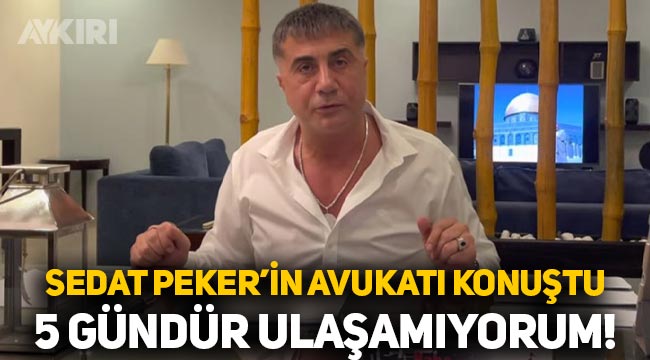 Sedat Peker'in son durumunu avukatı açıkladı: 5 gündür haber alamıyorum!