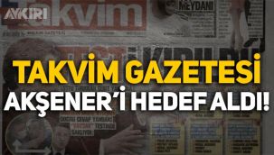 Takvim, Meral Akşener'i hedef aldı, yüzünü blurladı!