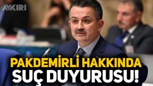 Tarım Bakanı Bekir Pakdemirli hakkında suç duyurusu