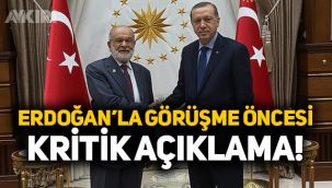 Temel Karamollaoğlu'ndan Erdoğan görüşmesi öncesinde açıklama