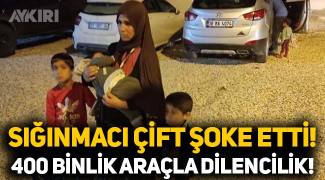 400 bin liralık araba alan Suriyeli sığınmacı çift, Antalya'da dilencilik yaparken yakalandı!