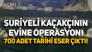 Adana'da Suriyeli kaçakçının evinden 700 adet tarihi eser çıktı