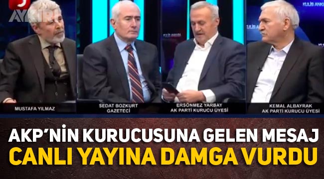 AKP'nin kurucusu Ersönmez Yarbay'ın telefonuna gelen mesaj canlı yayına damga vurdu