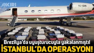 Brezilya’da 1304 kilo uyuşturucuyla yakalanan özel jeti işleten firmaya İstanbul’da operasyon