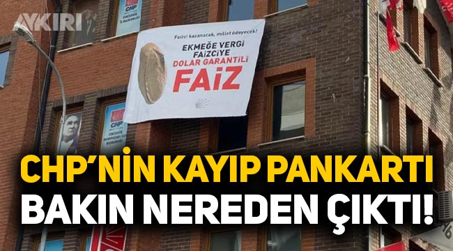 CHP'nin 'kaybolan' pankartı ortaya çıktı: Valilik talimatıyla emniyet sökmüş