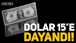 Dolar 15 liraya dayandı