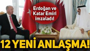 Erdoğan ile Katar Emiri görüştü, 12 yeni anlaşma imzalandı! İşte Türkiye'nin Katar ile imzaladığı anlaşmalar