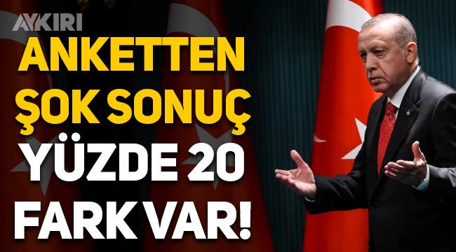Anketten çarpıcı sonuç: Erdoğan'ın görev tarzını onaylamayanlar yüzde 60'a yaklaştı, fark yüzde 20 