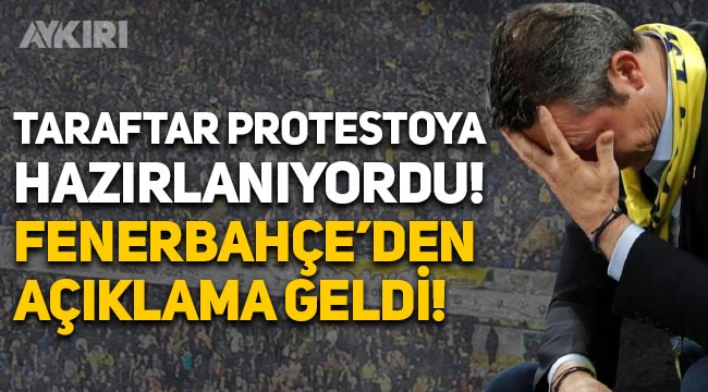 Fenerbahçe'den protesto yapacak taraftarlara gerginlik uyarısı!