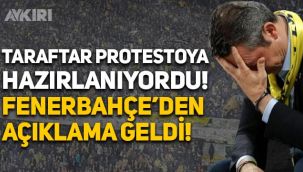 Fenerbahçe'den protesto yapacak taraftarlara gerginlik uyarısı!