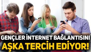 Gençler internet bağlantısını aşka tercih ediyor