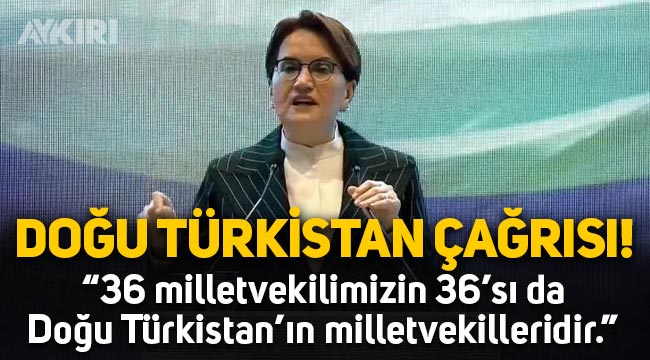 Meral Akşener'den Doğu Türkistan açıklaması: 36 milletvekilimizin 36'sı da Doğu Türkistan'ın milletvekilleridir