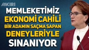 Meral Akşener'den Erdoğan'a sert sözler: Memleketimiz ekonomi cahili bir adamın saçma sapan deneyleriyle sınanıyor