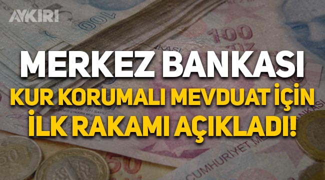 Merkez Bankası, kur garantili mevduat için ilk rakamı açıkladı!