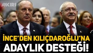 Muharrem İnce'den destek: Kemal Kılıçdaroğlu’nun Cumhurbaşkanı adayı olması gerekir