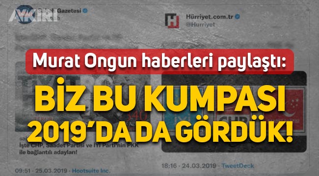 Murat Ongun'dan iddialara yanıt: Biz bu kumpası Mart 2019'da da görmüştük