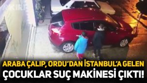 Ordu'da araba çalıp, İstanbul'a kadar gelen çocuklar suç makinesi çıktı!