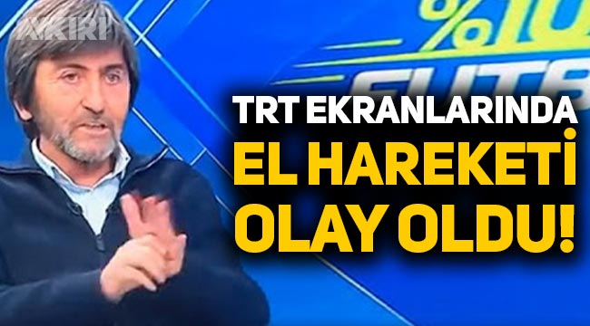 Rıdvan Dilmen'in TRT'deki el hareketi olay oldu: "Taak!"