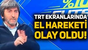 Rıdvan Dilmen'in TRT'deki el hareketi olay oldu: