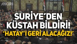 Suriye Parlamentosu'ndan skandal bildiri: