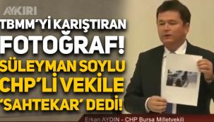 TBMM'de Sezgin Baran Korkmaz fotoğrafı kavga çıkardı! Süleyman Soylu, CHP'li vekile