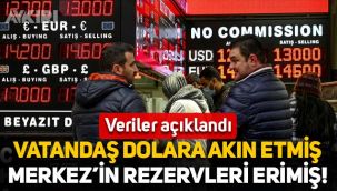 Veriler açıklandı: Vatandaş dolar almış, Merkez Bankası'nın rezervi erimiş