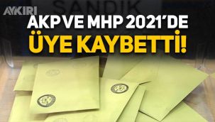 2021 yılında siyasi partilerin durumu: AKP ve MHP üye kaybetti, CHP ve İYİ Parti kazandı