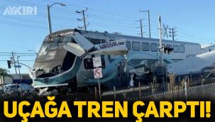 Akıllara durgunluk veren kaza: Düşen uçağa tren çarptı
