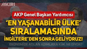 AKP'li Vedat Demiröz: 'En yaşanılabilir ülke' sıralamasında İngiltere'den sonra geliyoruz