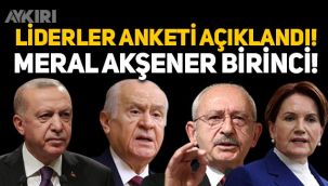 AREA Araştırma, liderler anketini açıkladı: Meral Akşener birinci sırada