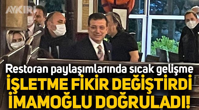 "Ekrem İmamoğlu balıkçı restoranında" iddiasını sabah yalanlayan işletmeden yeni açıklama