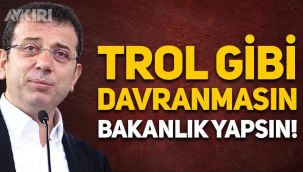 Ekrem İmamoğlu'ndan Süleyman Soylu'ya: