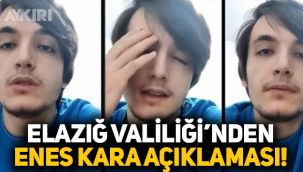 Elazığ Valiliği'nden Enes Kara açıklaması
