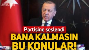 Erdoğan'dan partisine sitem: “Bana kalmasın bu konular”