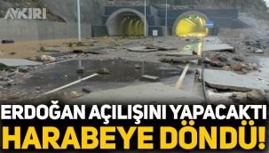 Erdoğan'ın açılışını yapacağı Kilimli Sahil Yolu fırtınada harabeye döndü