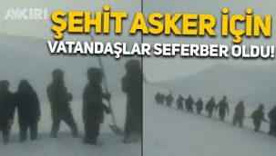 Hakkari'de şehit Uzman Çavuş Ayberk Soyutemiz için vatandaşlar seferber oldu