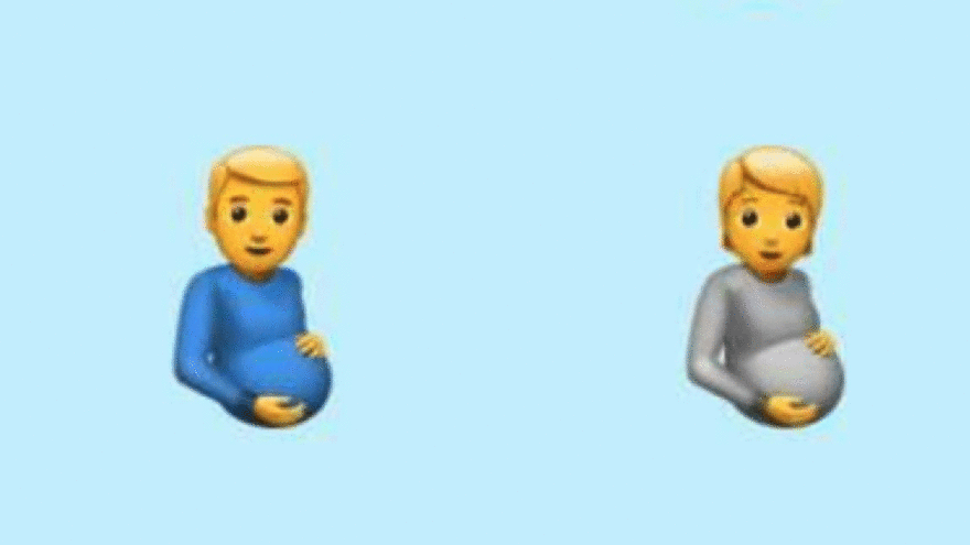 iPhone'un yeni güncellemesinde 'Hamile adam' emojisi gelecek