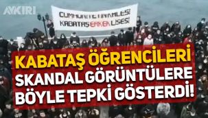 Kabataş Erkek Lisesi öğrencileri, skandal görüntülere Gençliğe Hitabe okuyarak tepki gösterdi
