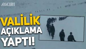 Karda tek sıra yürüyorlardı... Van Valiliği'nden açıklama geldi