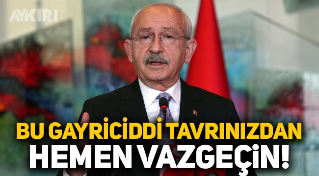 Kemal Kılıçdaroğlu'ndan enflasyon açıklaması: Bu gayriciddi tavrınızdan hemen vazgeçin