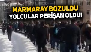 Marmaray bozuldu, yolcular raylarda yürüyerek istasyona gitti