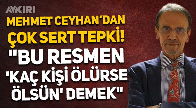 Mehmet Ceyhan'dan PCR testi kararına sert tepki