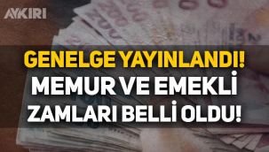 Memur ve emeklilerin zamları belli oldu, Hazine ve Maliye Bakanlığı genelgeyi yayınladı